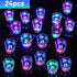 Esdabem Set of 24 Light Up Shot Glasses, Glow in the Dark Party Cups, Funny Shot Glasses for Birthday, Wedding,