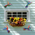 WHBIMGOOO 3D Metal Hummingbird Wall Decor - Outdoor Fence Decorations for Garden, Patio, Living Room (4 Pack)