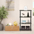 "Furinno Turn-N-Tube 4-Tier Multipurpose Shelf Display Rack, Classic Tubes in French Oak Grey/Black"