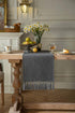 36 Inches 13x36 Inches, ZeeMart Graphite Grey Table Runners Long, Burlap Linen Style Rustic Farmhouse Table Runner