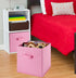Handy Laundry Foldable Cube Storage Bins, 6 Pack, Decorative Fabric Storage Cubes, Collapsible & Great Organizer for Shelf, Closet or Underbed, Convenient for Clothes or Kids Toy Storage (Pink)