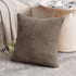 Fancy Homi Set 2, 16x16 Inch of Light Brown Patchwork Corduroy Decorative Soft Striped Modern Accent Cushion Case