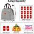 BALORAY Insulated Lunch Bag for Women Men, Reusable Lunch Tote for Work, Picnic, Travel, Black White Stripes