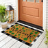 Fabbay 2 Pcs Fall Welcome Doormat, Layered Buffalo Plaid Rug, Pumpkin Rug for Halloween Thanksgiving Indoor Outdoor