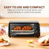 Elite Gourmet ETO236 Personal 2 Slice Toaster Oven: Includes Pan, Wire Rack, 15 Minute Timer, Black