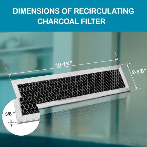 GE WB02X11550, JX81L, Frigidaire 5304464577 Microwave Charcoal Filter Compatible with GE, Hotpoint (2-Pack)