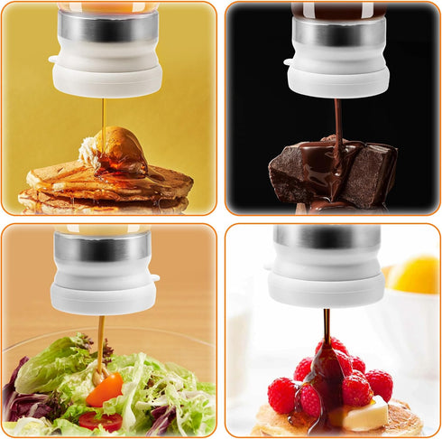aeloer 12 OZ Glass Honey Dispenser No Drip with Stand, Honey Pot Jar with Handle, Syrup Dispenser for Coffee or Tea