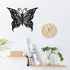 CREATCABIN Butterfly Metal Wall Art Decor, Black Iron Hanging Ornament, Wall Sculpture Gift for Home Office