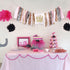LINGANA 1st Wild One High Chair Banner - Cheetah Birthday Decorations,Wild Animal Print Fabric Banner,First Cheetah