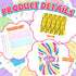 Willinglong 11.5 18.5 Inch Wrapping(200 Sets) Cotton Candy Supplies Kit Include x Plastic Printed Large Candy Bags
