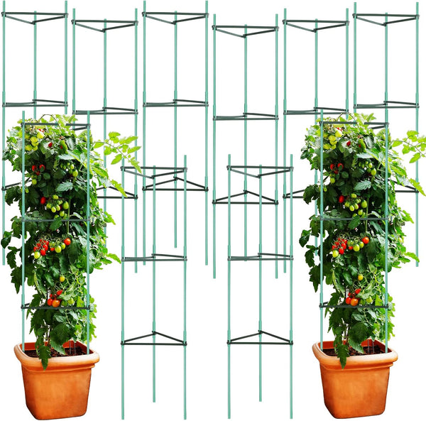 Sunnyray 10 Pcs 51 Inch Tomato Cage up to Plant Cage Deformable