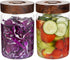Foyofly (30oz(900ml)*2 pack) Glass Spice Jars Seasoning Containers Small Glass Jars with Lids Airtight Food Storage