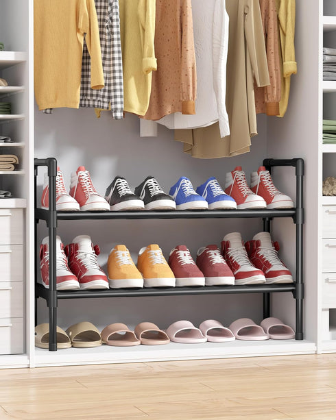 Closet 17.3~30.2L 16.3H Kitsure Shoe Rack for - Expandable Shoe Rack for Entrance, Rustproof Shoe Organizer