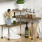 ZHWS Kitchen Corner Shelf Countertop Organizer, 3 Tier Bamboo & Metal Kitchen Organization Plant Stand, Spice Rack