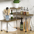ZHWS Kitchen Corner Shelf Countertop Organizer, 3 Tier Bamboo & Metal Kitchen Organization Plant Stand, Spice Rack