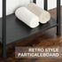 3 Free Standing Blanket Ladder Holder Rack, Tier Black Metal Towel Racks Stand with Wooden Storage Shelf, Multipurpose