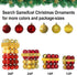 Red & Gold 2.5" Christmas Balls, Shatterproof Hanging Ornaments for Birthday Halloween Holiday Wedding Decorations, Set