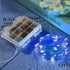 1 Pack 32.8 Ariceleo Ft. Battery Operated Outdoor String Lights with Remote & Timer, LED Blue Fairy Lights, Waterproof