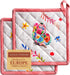 Maison d' Hermine 100% Cotton Pot Holders Set, Heat Resistant 8" x 8" Hot Pads for Cooking, Pack of 2