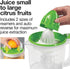 Proctor Silex Electric Citrus Juicer Machine, 34 oz., White and Green for Orange, Lemon, Grapefruit Juice (66340)