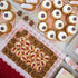 2Pcs Rectangle Iron Cupcake Serving Tray, White Dessert Plates for Party, Anniversary, Wedding, Christmas