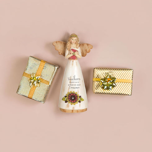 Pavilion Gift Company 03013 Beige Teacher Angel Figurine, 6-Inch