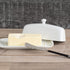 4.5 8 Now Designs Stoneware Rectangle Butter Dish with Lid, White x