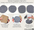 Set 4 Stone Coasters Slate of from Diatomaceous Earth, Fast Absorbing Stone Coasters for Drinks, Water Absorbent