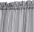 Aquazolax Transparent Sheer French Door Curtain Panel (1 Piece, 30W x 40L, Grey) - Elegant Solid Voile Rod Pocket
