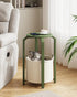 TB01BOG092 TUTOTAK Small Side Table, Round End Table, Night Stand, Bedside Table, Sofa Table with Storage Basket