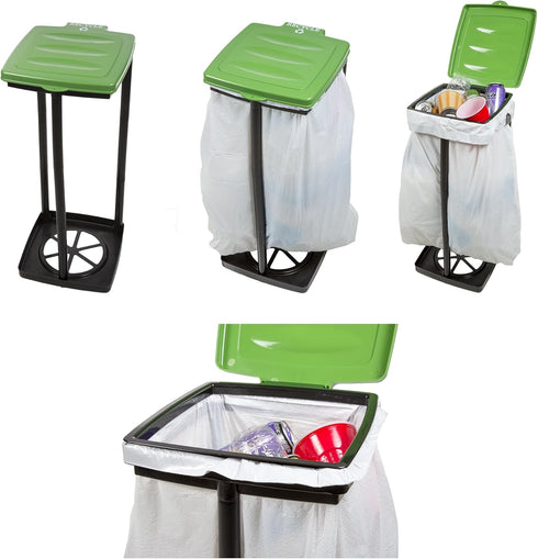 Portable Trash Bag Holder - Collapsible Trashcan for Indoor/Outdoor Use - Ideal for Camping, Recycling, and More by