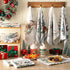 VitalCozy 12 14.2 21.3 Inch Pcs Christmas Kitchen Towels and Dishcloths Absorbent Stripe Christmas Tree Reindeer Santa