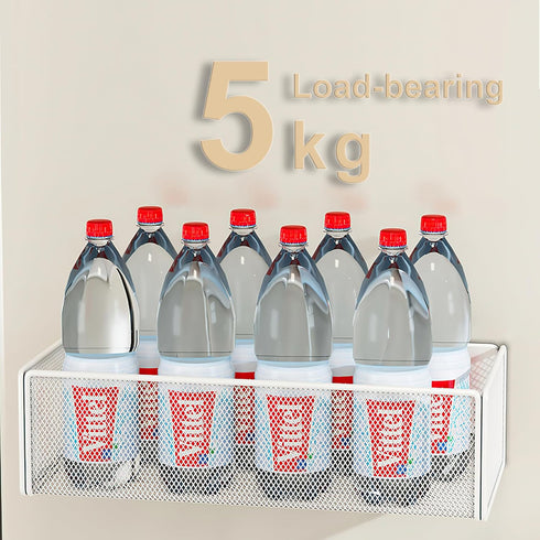 Magnetic Basket Organizer for Fridge, Large Storage Bin Box for Refrigerator and Classroom - White