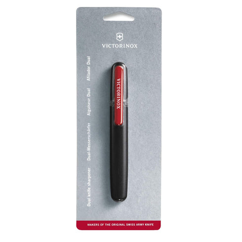 Victorinox 4.3323-X1 Pocket Knife Sharpener, Perfect Portable Solution for Sharpening All Your Straight Blades (Black,