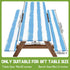 Wrakus 96in Picnic Table Cover with Bench Covers Camping Essentials Waterproof Windproof Patio Outdoor Tablecloth