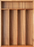 Silverware Organizer Acacia, Kitchen Drawer Organizer, Cutlery Holder with 5 Slots for Flatware Storage in Drawer