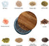 MarcZero Large Salt Box Spice Seasonings Keeper Pepper Container,Marble Base with Wooden Cover,Salt Cellar Big Capacity