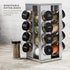 16 Countertop 5 Kamenstein Jar Heritage Revolving Spice Rack Organizer with Spices Included, FREE Spice Refills