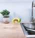 Ceramic Sink Scrubby Holder with Nylon Dish Scrubber - Lemon Color
