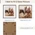 16x16 12x12 Axeman Natural Solid Oak Wood Picture Frame with Mat, Premium Rustic Wooden Photo Frames with Tempered