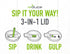 REDUCE Cold1 Tumblers or Mugs Replacement Lid (20-24oz) and Straw Set, Clear, BPA Free