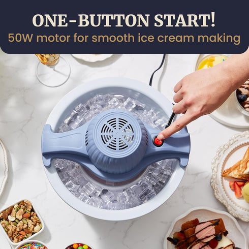 4Qt EIM350 Frozen 4Qt 50W, Elite Gourmet Electric Ice Cream Maker Delicious Homemade Ice Cream, Gelato, Sorbet, Yogurt