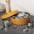 9 1 9 (2.5 22.5cm) dudki in Herbs & Spice | Stainless Steel Handcrafted Spice Box | Masala dabba See through Lid|