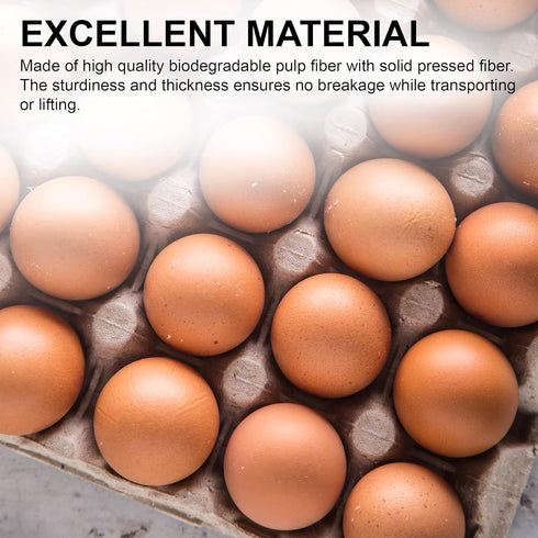 30 (Pack 15) MT Products Pulp Fiber Egg Flat Cartons Holds Eggs - Egg Crate for Chicken Farm of - Made in the USA