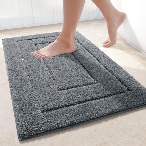 Buganda Bathroom Rugs, 30" x 20", Soft Absorbent Microfiber Non-Slip Shaggy Bath Carpet for Bathroom Floor