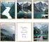 HoozGee Travel Wall Art Prints Scandinavia Mountain Pictures Canvas Print Natural Landscape Decor (8"x10" UNFRAMED)