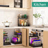 Under Sink Organizer, Metal 2 Tier Storage Basket, Slide Out Cabinet Organizer Shelf for Kitchen and Bathroom, Black