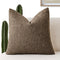 Foindtower Decorative Textured Boucle Throw Pillow Covers Accent Solid Pillow Cases Neutral