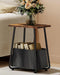 CHOEZON Small Nursery Side Table with Removable Fabric Basket, Compact End Table