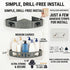 DivaDwell Depot 3 Pack Adhesive Corner Shower Shelf No Drill | Rust-Proof Aluminum Alloy Stick On Bathroom Organizer